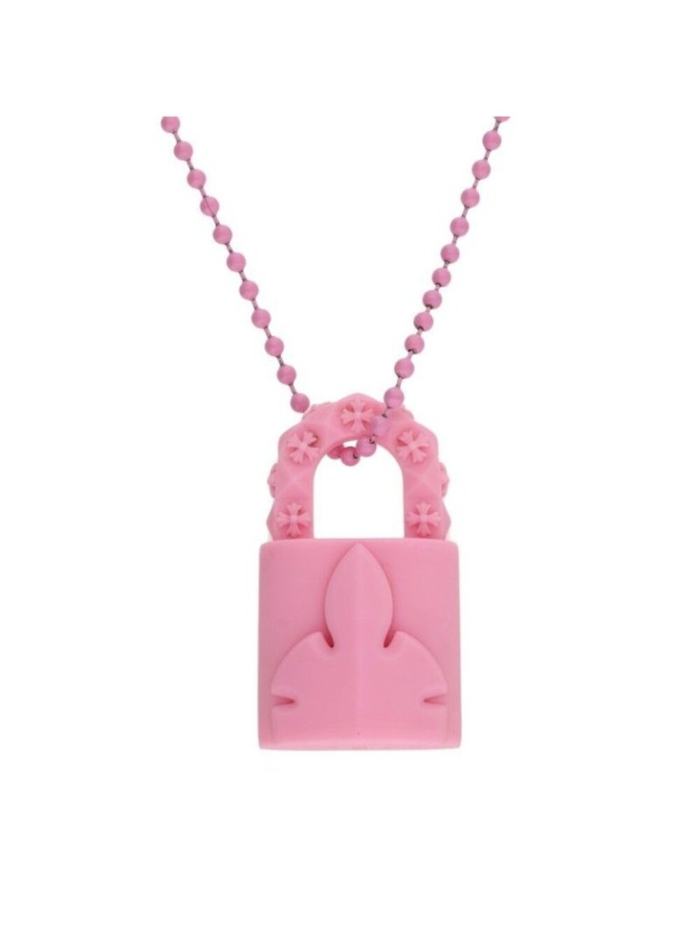 Chrome Hearts Rubber Padlock Flerknee Slcn Silicone Necklace